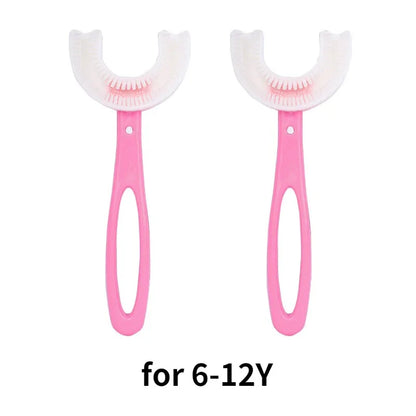 Baby Toothbrush Children 360 Degree U-shaped Child Toothbrush Kids Teeth Oral Care Soft Silicone Baby Brush Teethers Cleaning