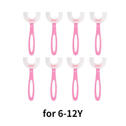 Baby Toothbrush Children 360 Degree U-shaped Child Toothbrush Kids Teeth Oral Care Soft Silicone Baby Brush Teethers Cleaning