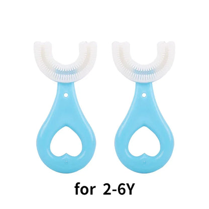 Baby Toothbrush Children 360 Degree U-shaped Child Toothbrush Kids Teeth Oral Care Soft Silicone Baby Brush Teethers Cleaning