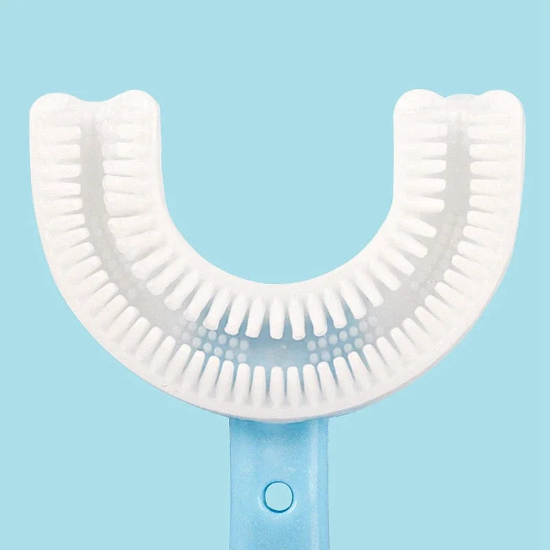 Baby Toothbrush Children 360 Degree U-shaped Child Toothbrush Kids Teeth Oral Care Soft Silicone Baby Brush Teethers Cleaning