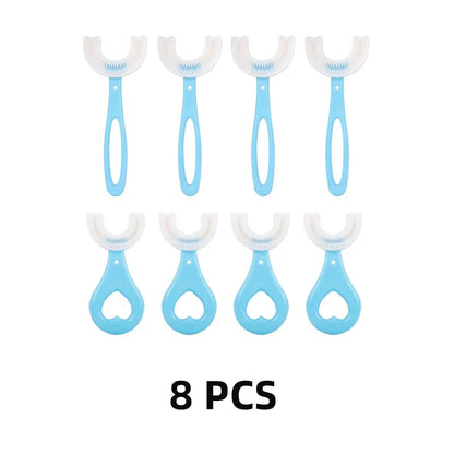 Baby Toothbrush Children 360 Degree U-shaped Child Toothbrush Kids Teeth Oral Care Soft Silicone Baby Brush Teethers Cleaning