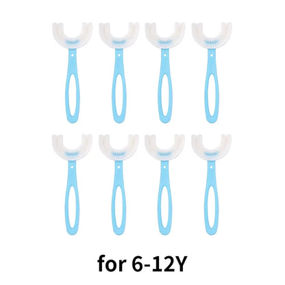 Baby Toothbrush Children 360 Degree U-shaped Child Toothbrush Kids Teeth Oral Care Soft Silicone Baby Brush Teethers Cleaning