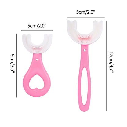 Baby Toothbrush Children 360 Degree U-shaped Child Toothbrush Kids Teeth Oral Care Soft Silicone Baby Brush Teethers Cleaning